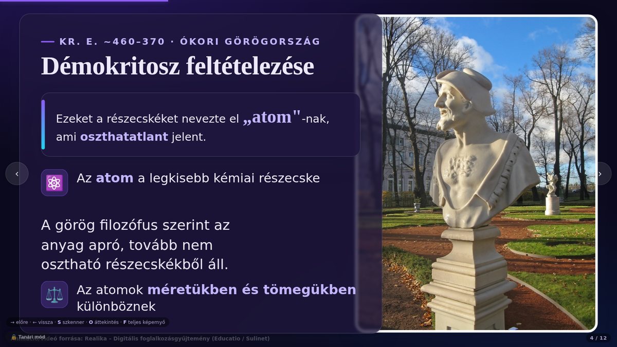 Démokritosz feltételezése