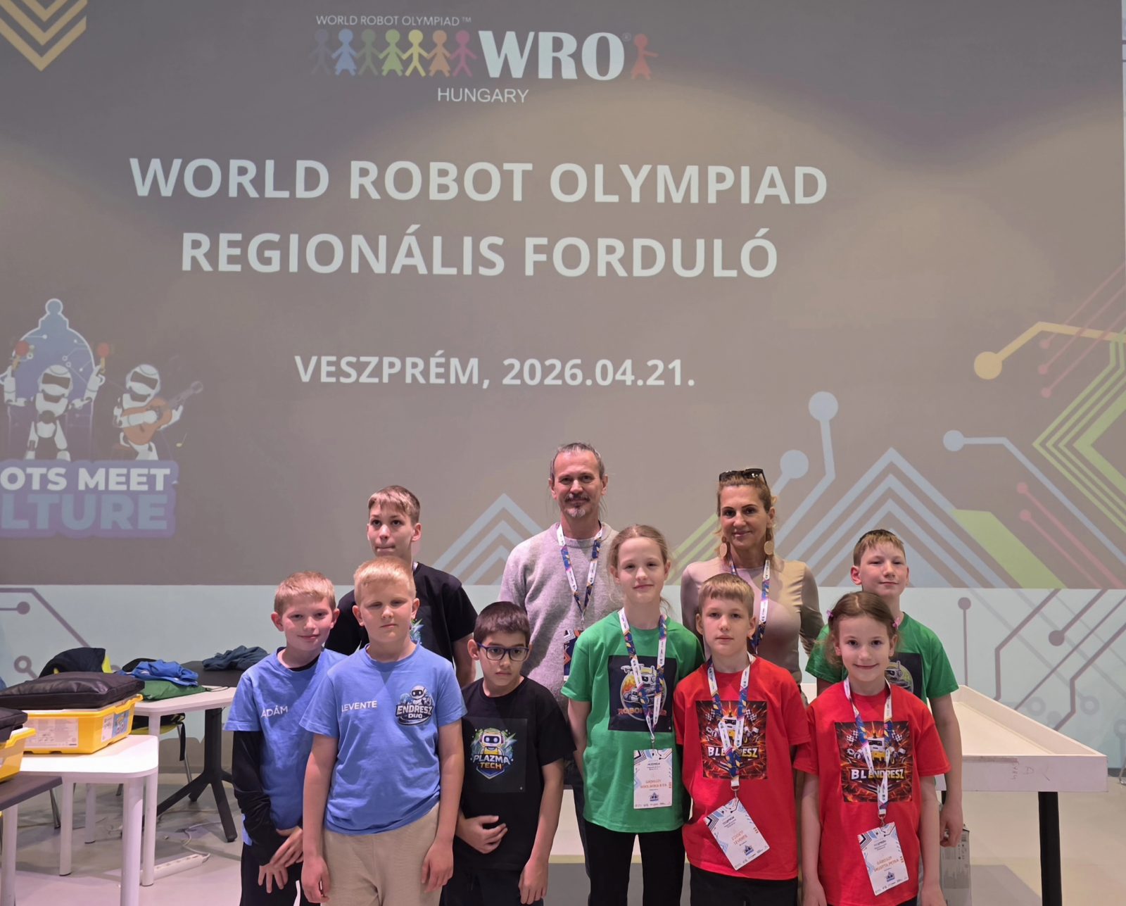 Robotcsapatunk a WRO területi döntőjén, Veszprém, 2026